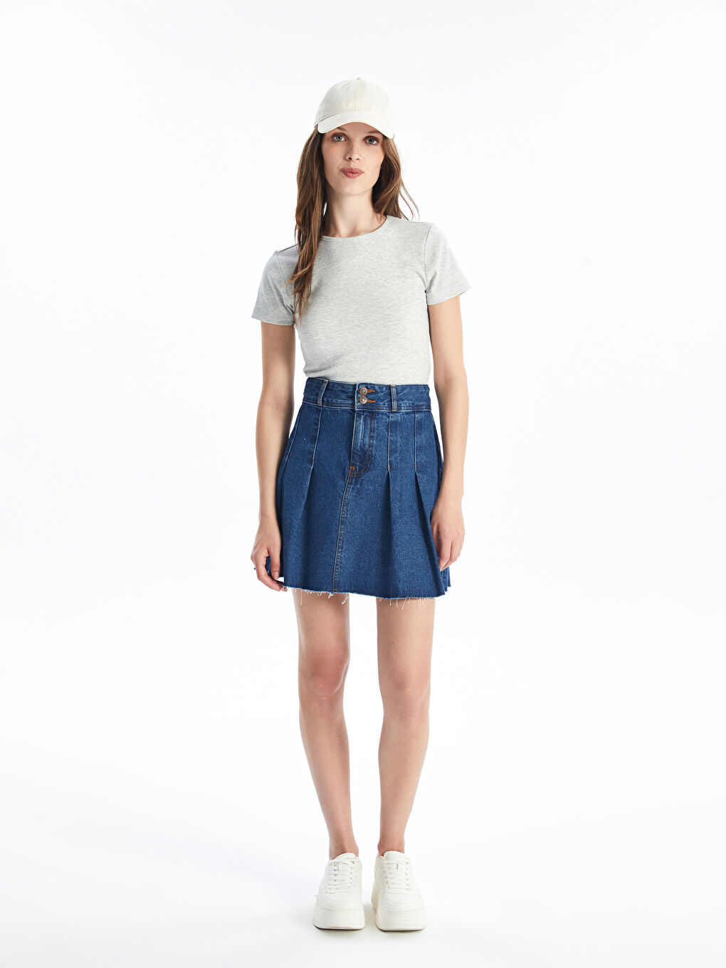 LCW Vision Regular Fit Women's Denim Skirt -W4BE33Z8-309