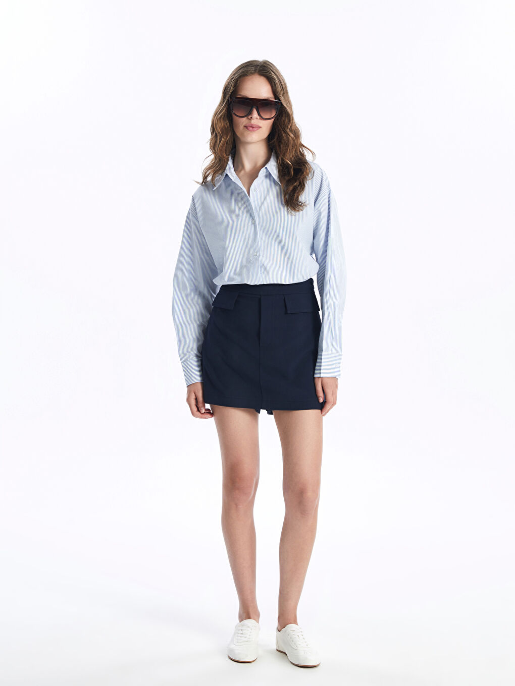 LC Waikiki Women's Plain Skort with Zippered Waist -W4BE81Z8-YGH