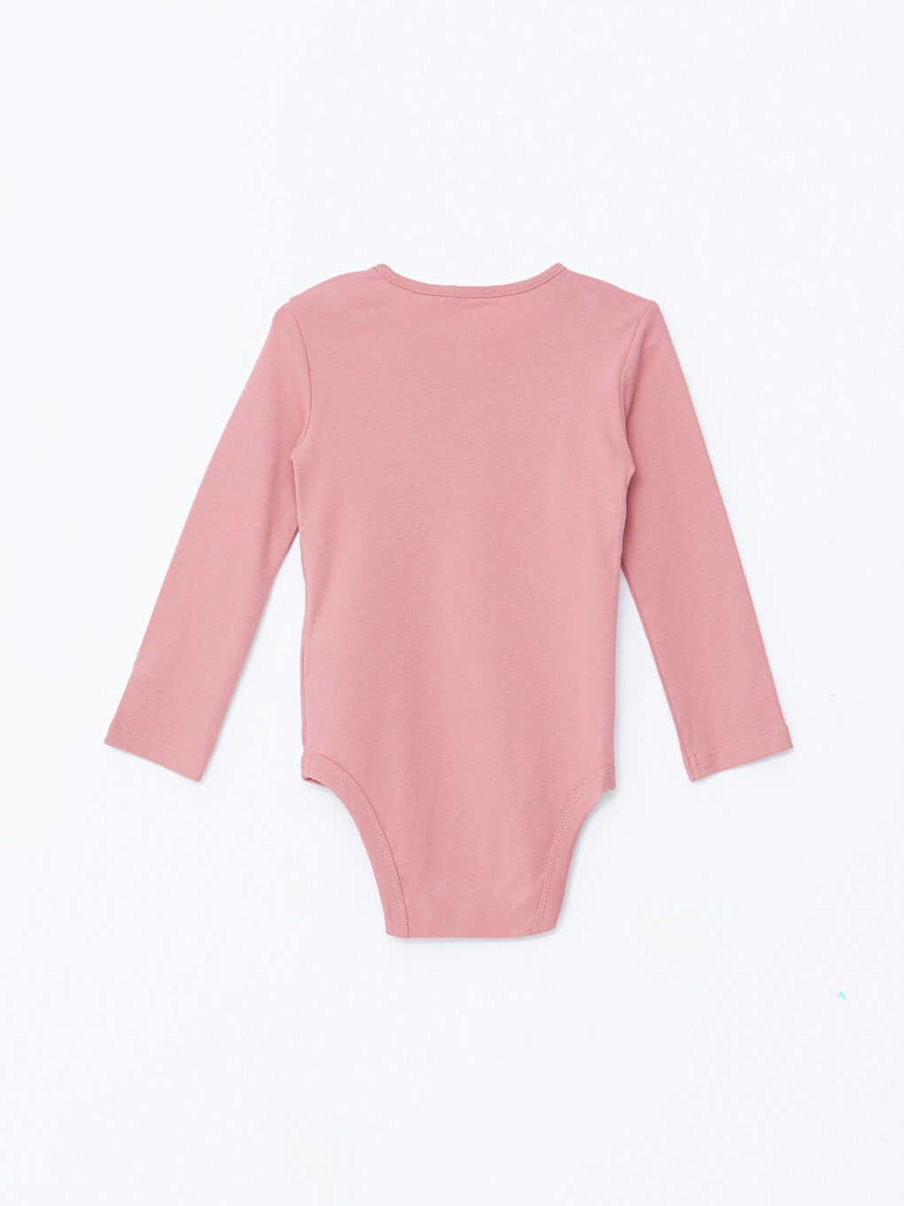 Pembe Baskılı Kız Bebek Bodysuit-1