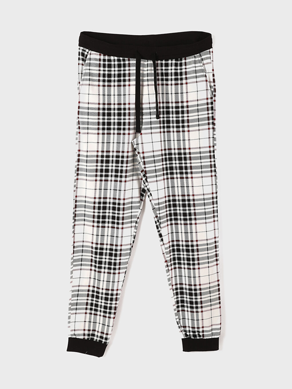 ерлерге арналған стандартты пішімдегі торлы пижама шалбарлары