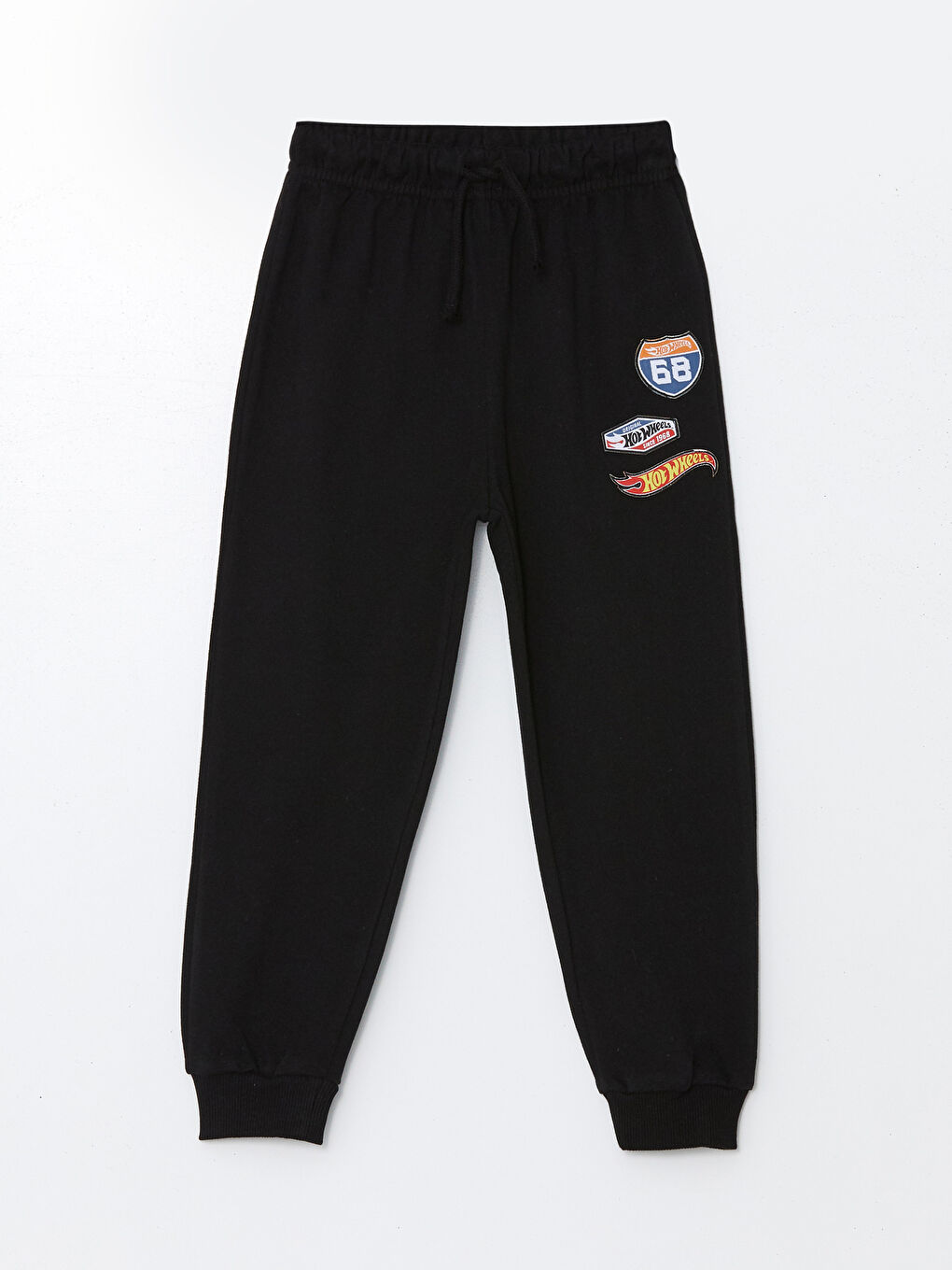 Siyah Beli Lastikli Hot Wheels Baskılı Erkek Çocuk Jogger Eşofman Alt