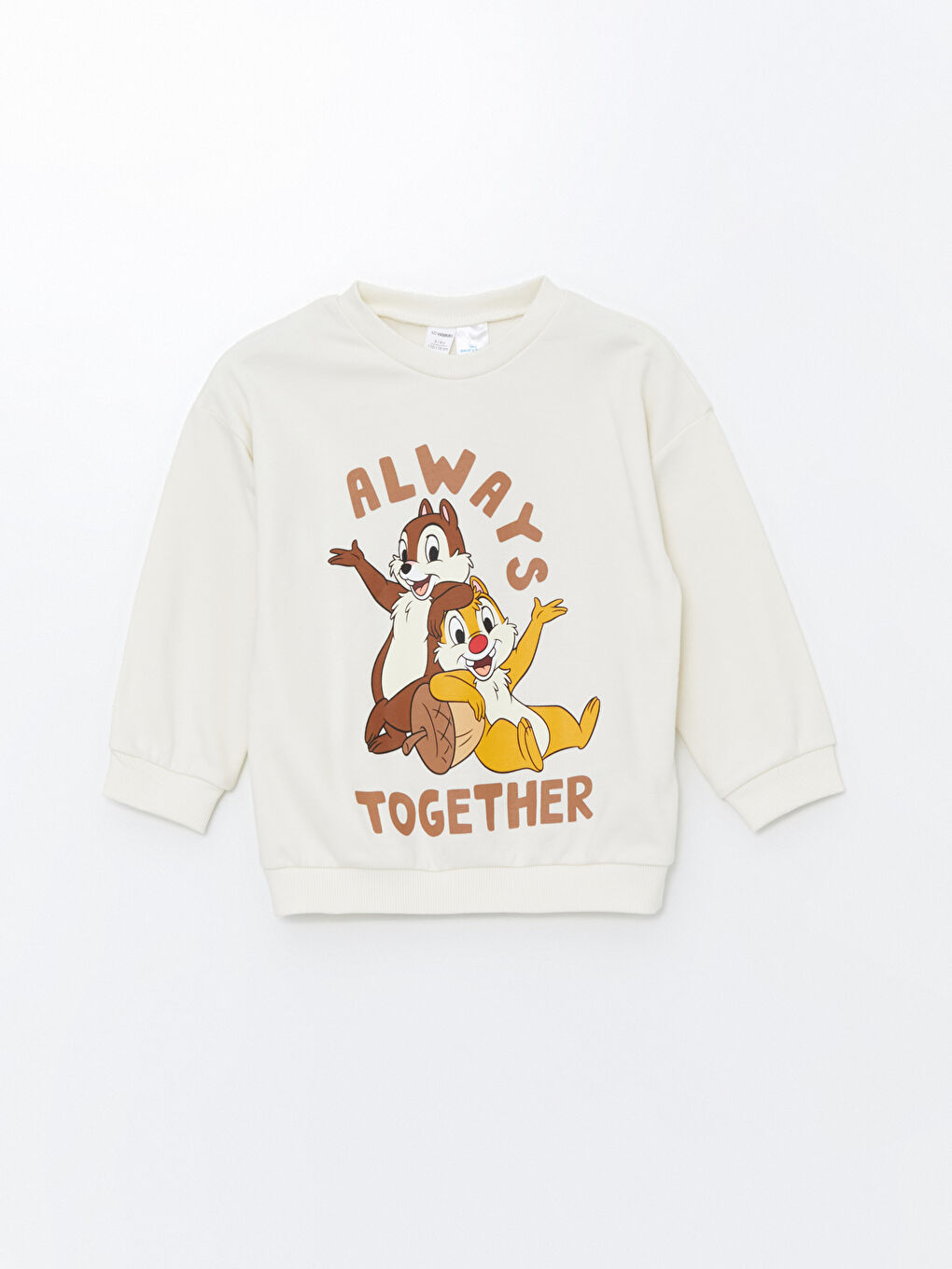 LCW Kids Açık Bej Bisiklet Yaka Baskılı Erkek Çocuk Sweatshirt ve Eşofman Alt 2'li Takım - 1