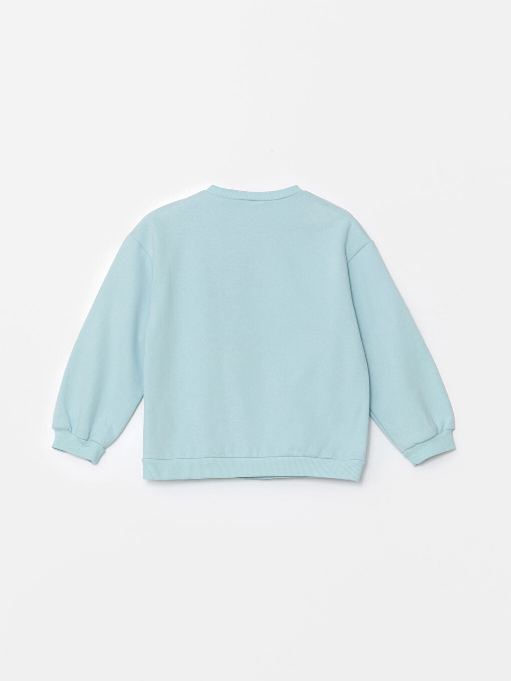 LCW Kids Su Mavisi Bisiklet Yaka Kalın Baskılı Kız Çocuk Sweatshirt - 4