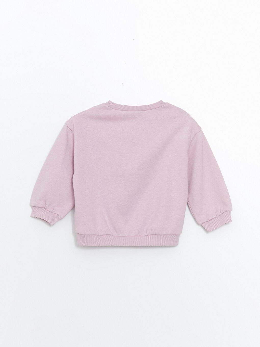 LCW Kids Lila Bisiklet Yaka Kalın Baskılı Kız Çocuk Sweatshirt - 2