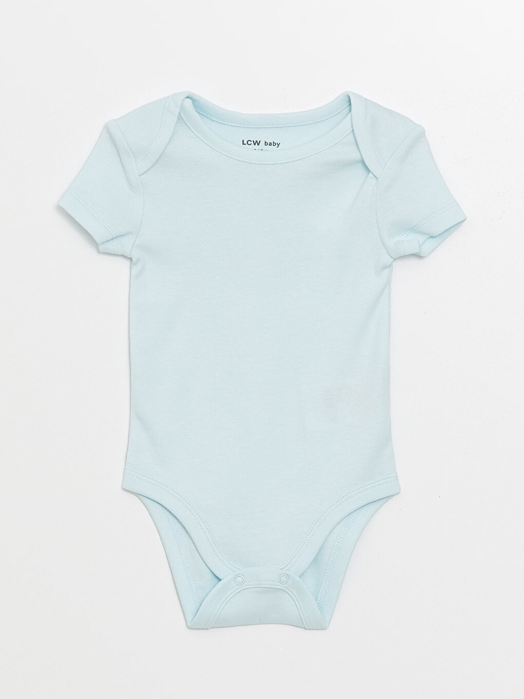 Mavi Bisiklet Yaka Erkek Bebek Çıtçıtlı Bodysuit