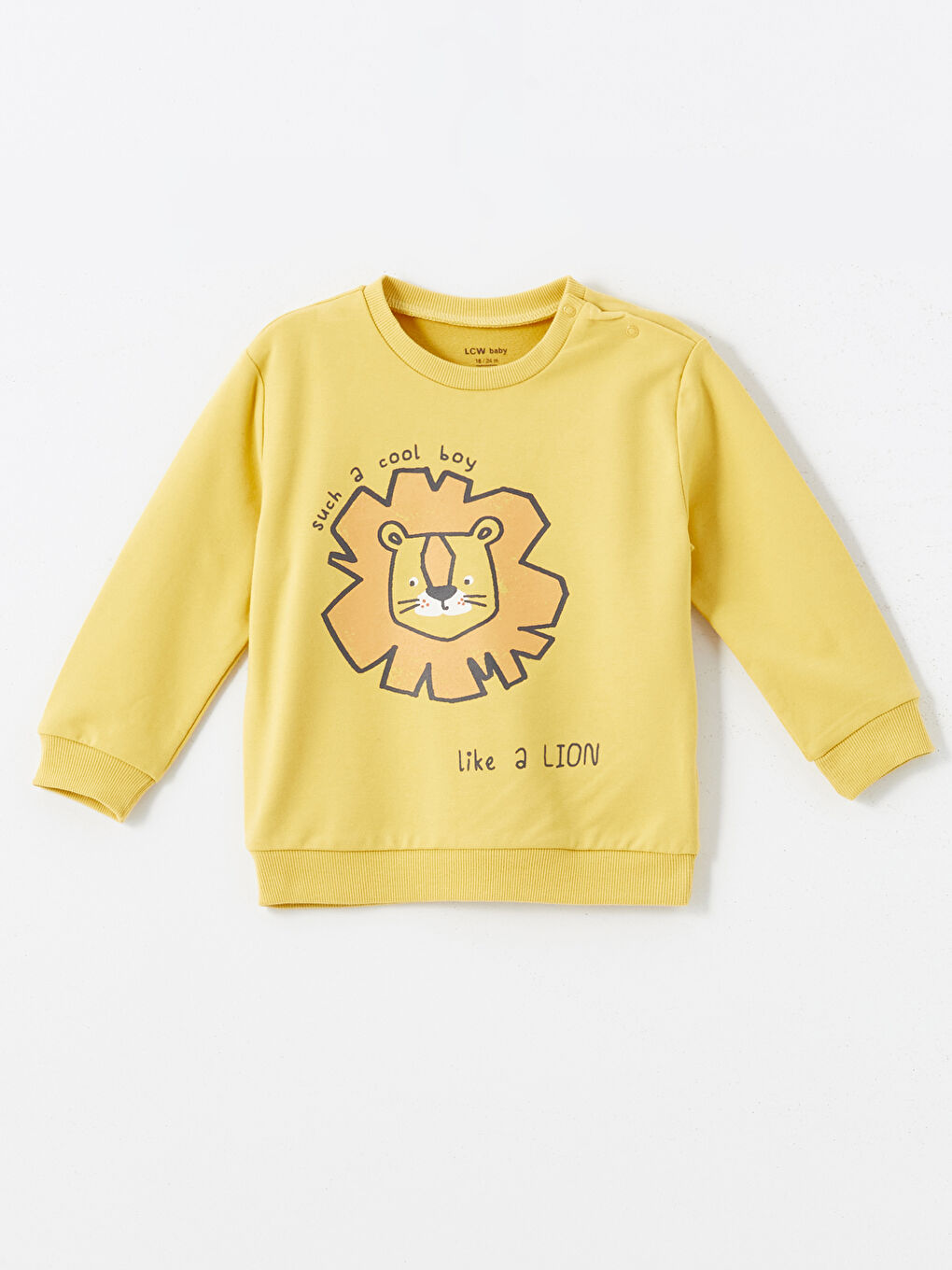 Crew Neck Printed Baby Boy Sweatshirt and Tracksuit Bottom 2-Piece Set-1
