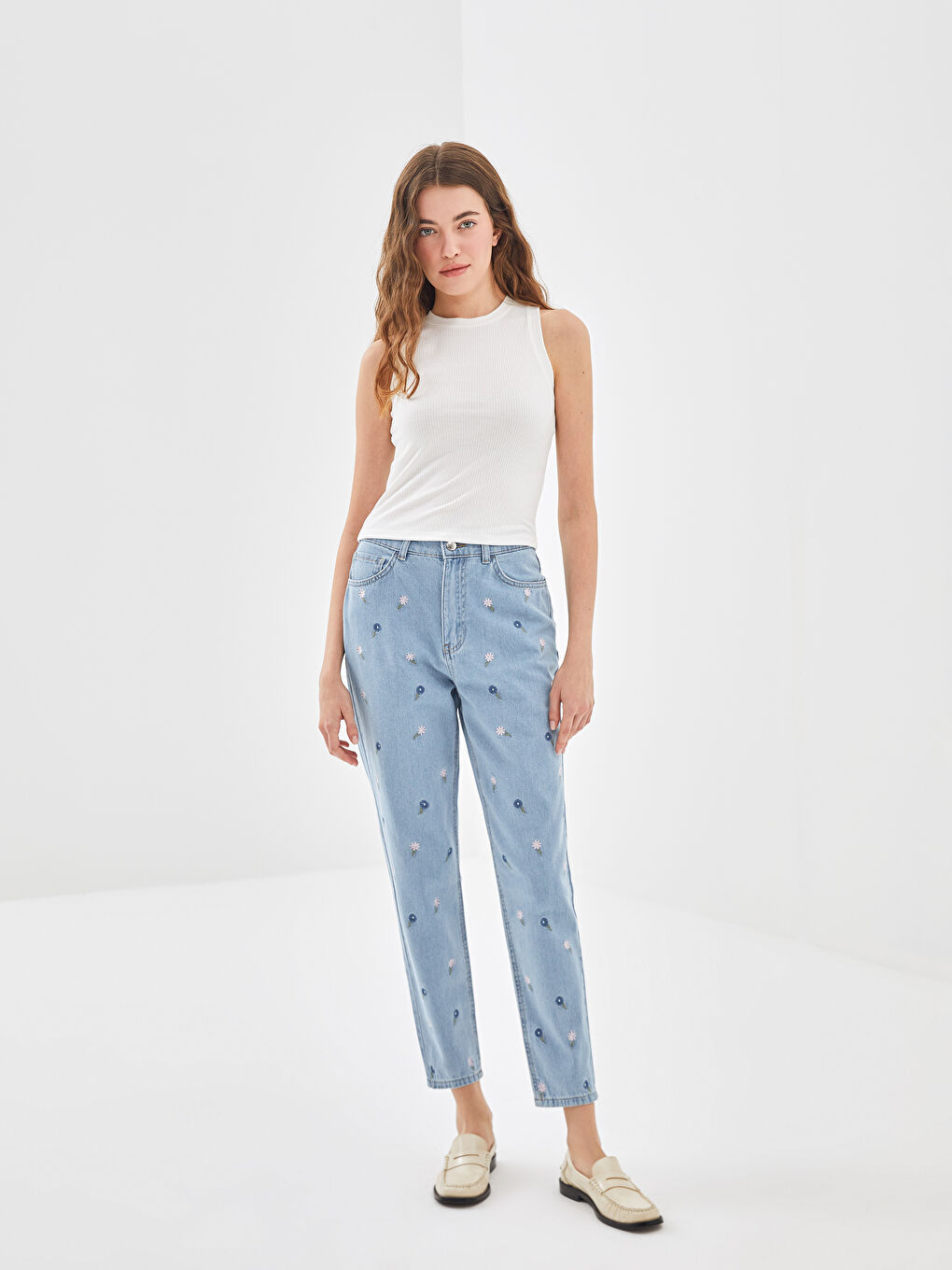 Crew Neck Textured Women's Tank Top-1