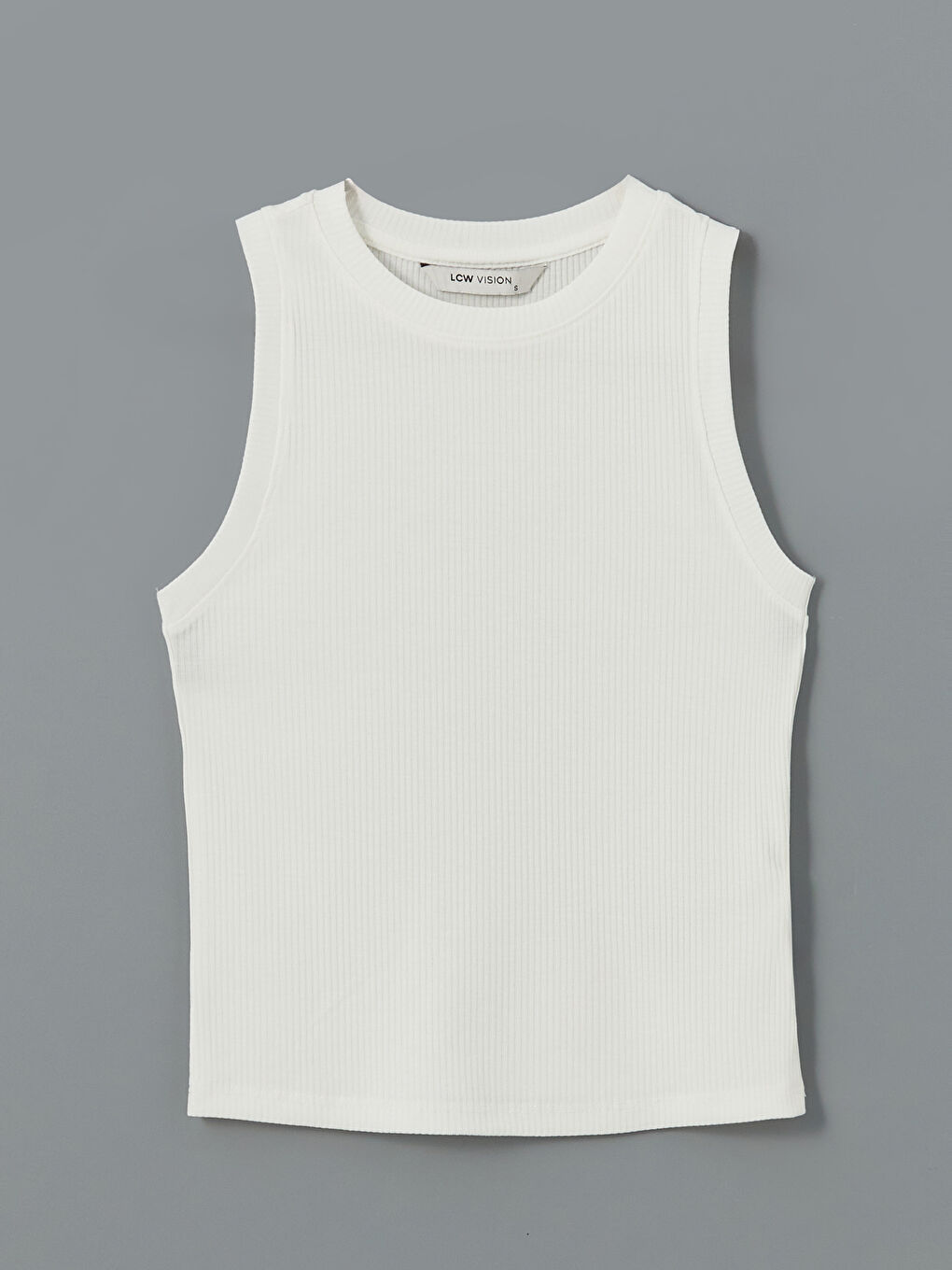 Crew Neck Textured Women's Tank Top-4