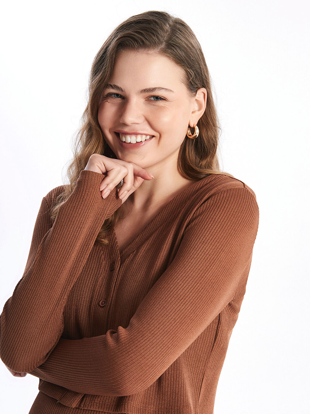 Crew Neck Women's Dress and Cardigan -W4BH56Z8-H2N