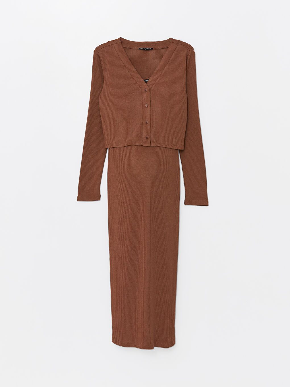 Crew Neck Women's Dress and Cardigan -W4BH56Z8-H2N