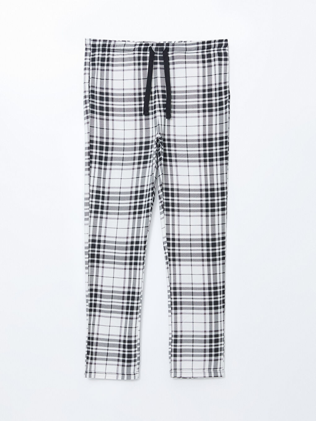 بنطلون بيجاما للرجال بنقشة المربعات بقصة عادية-4