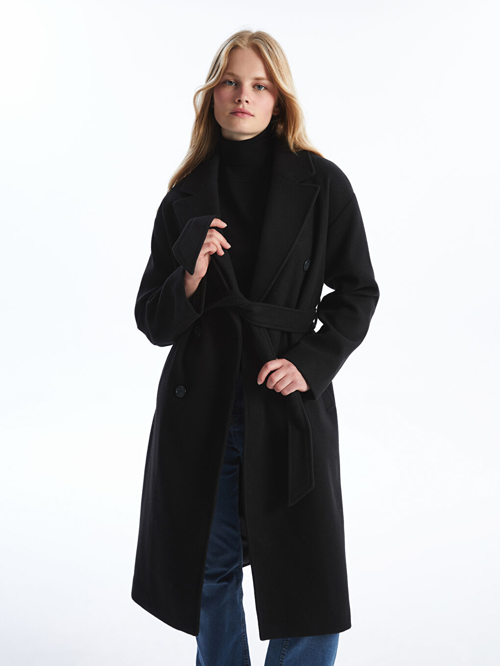 Jacket Collar Women's Cachet Overcoat-1