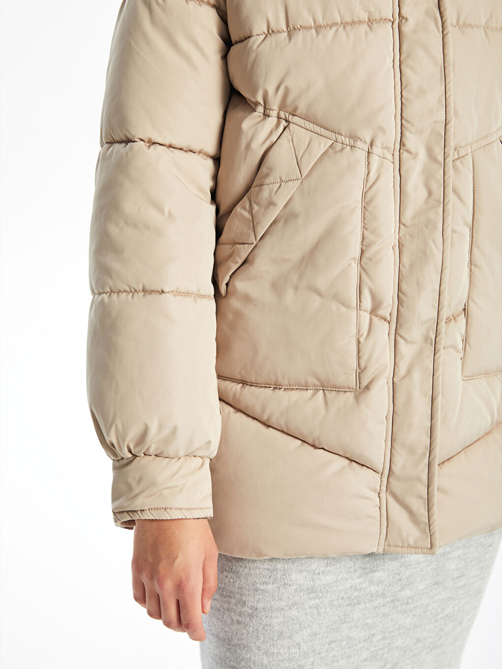 Ženska Puffer Jakna sa Kapuljačom-2