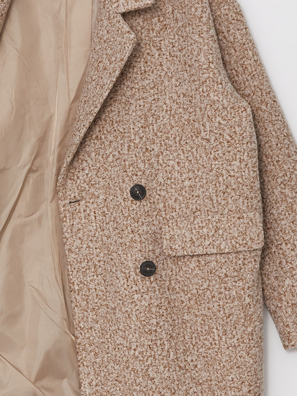 بالطو ياقة الجاكيت أوفراسايز للسيدات تيدي-7