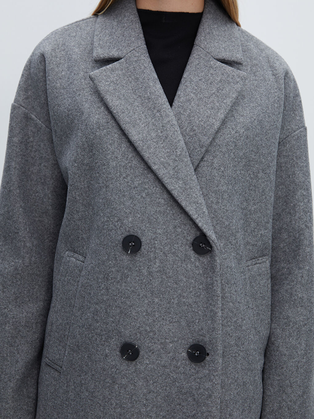 LCW Vision Double Breasted Women's Cachet Overcoat -W4BH98Z8-D5C