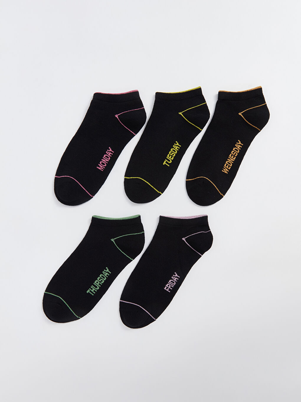 Комплект из 5 пар женских носков с принтом