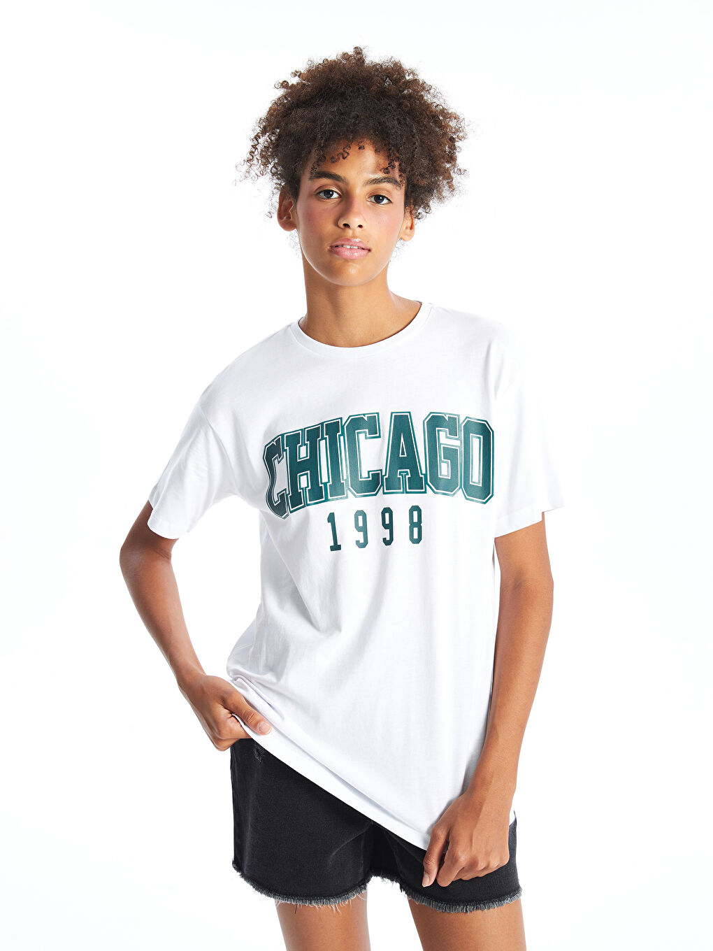 XSIDE Crew Neck Printed Short Sleeve Women's T-Shirt -W4BI46Z8-R9J