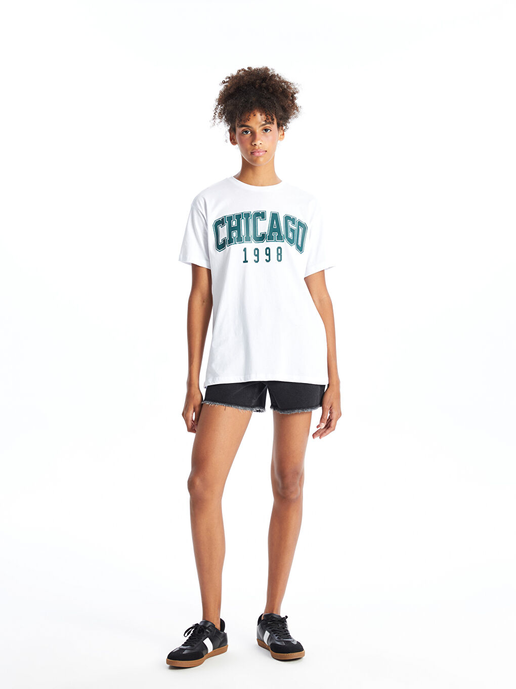 XSIDE Crew Neck Printed Short Sleeve Women's T-Shirt -W4BI46Z8-R9J