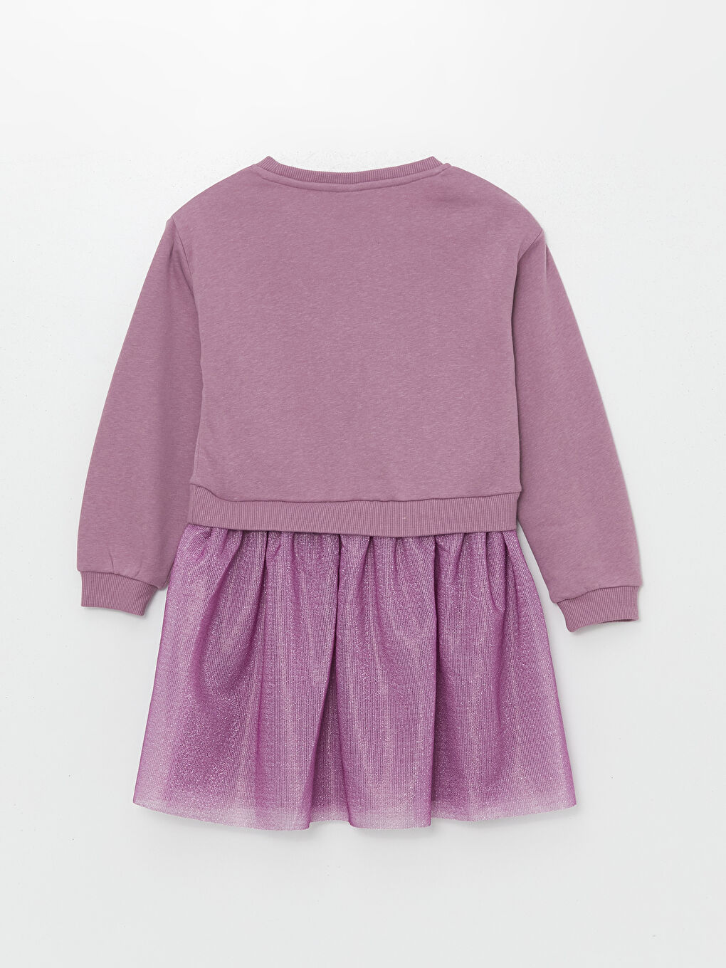LCW Kids Crew Neck Girls' Dress -W4BJ02Z4-GTM