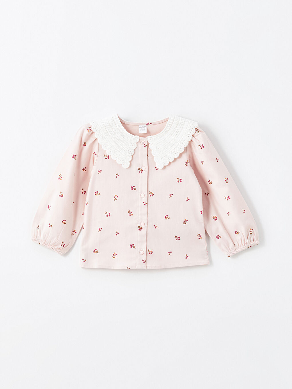 Peter Pan Collar Floral Lace Girls' Shirt