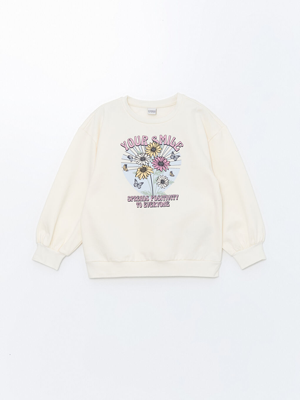 سويتشيرت تخين بياقة دائرية للبنات وبنطلون ضيق-1