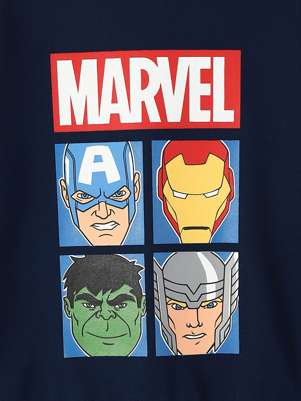 Crew Neck Marvel Printed Long Sleeve Boys' Sweatshirt-2