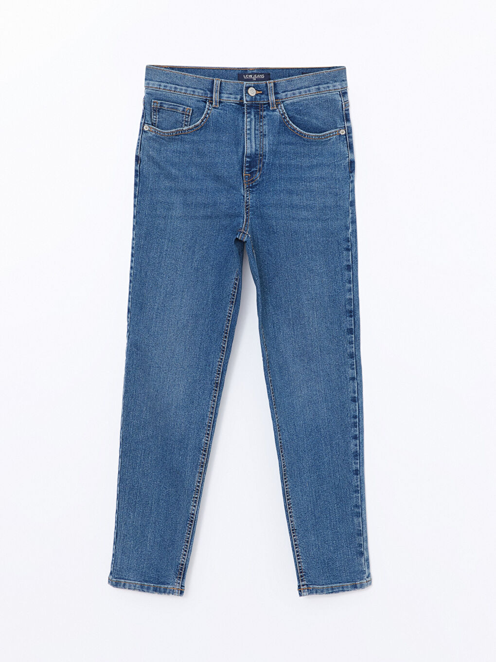 LCW Jeans Orta Ton İndigo Rodeo Mom Fit Kadın Jean Pantolon