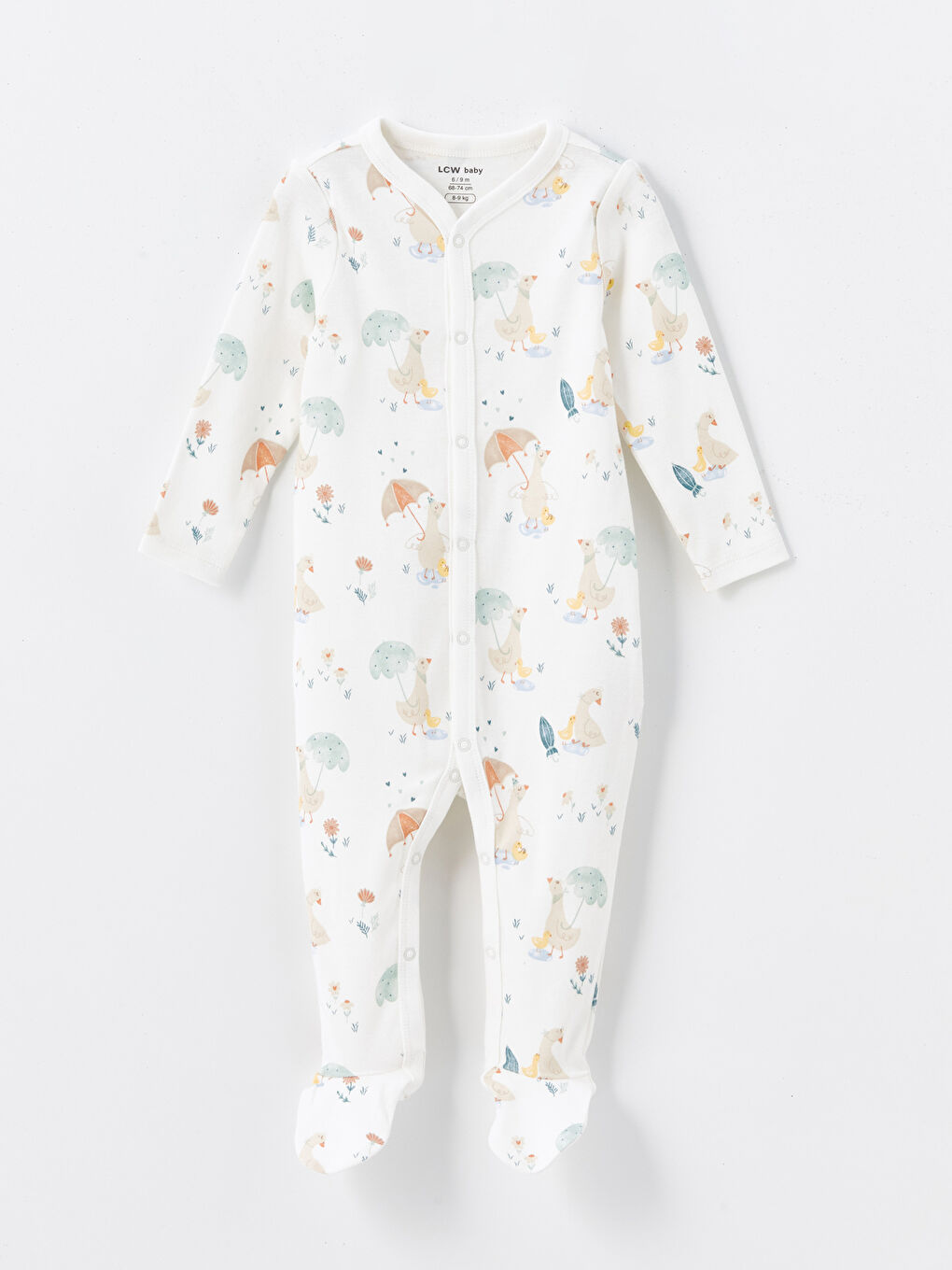 Ekru Bisiklet Yaka Kız Bebek Tulum