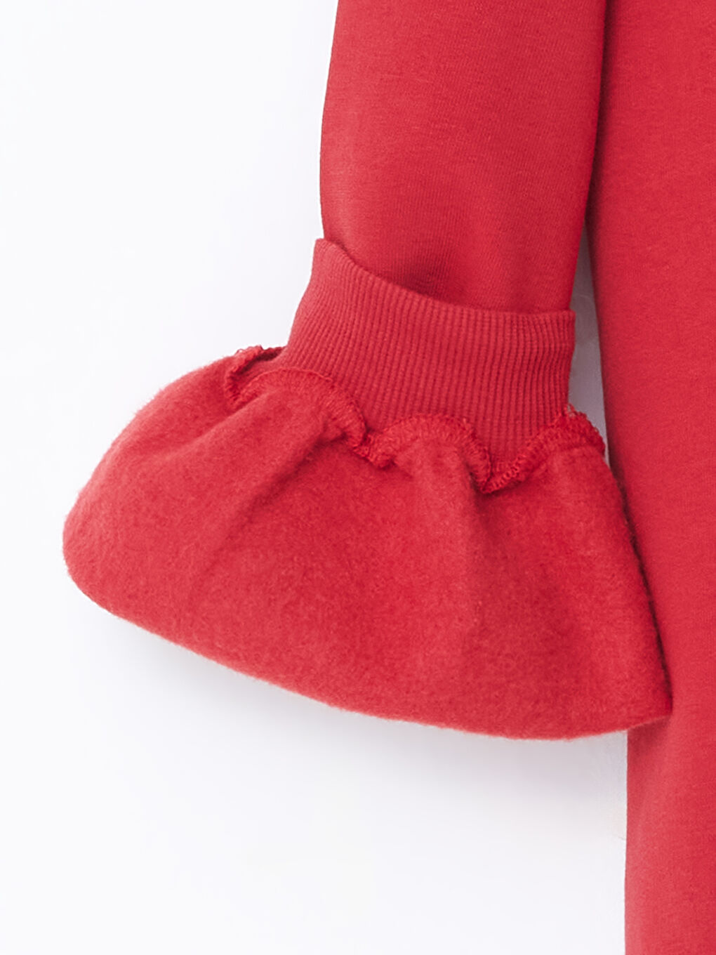 سويتشيرت تخين بياقة دائرية للبنات وبنطلون ضيق-5