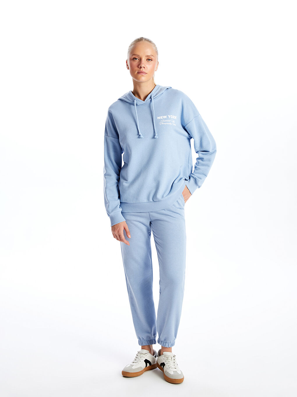 XSIDE Kadın Beli Lastikli Düz Jogger Eşofman Altı -W4BL70Z8-GKM