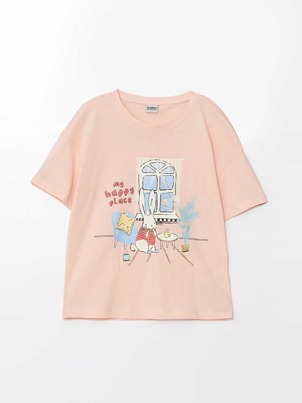 LCW Kids Crew Neck Girls' Pyjama Set -W4BM00Z4-FZE