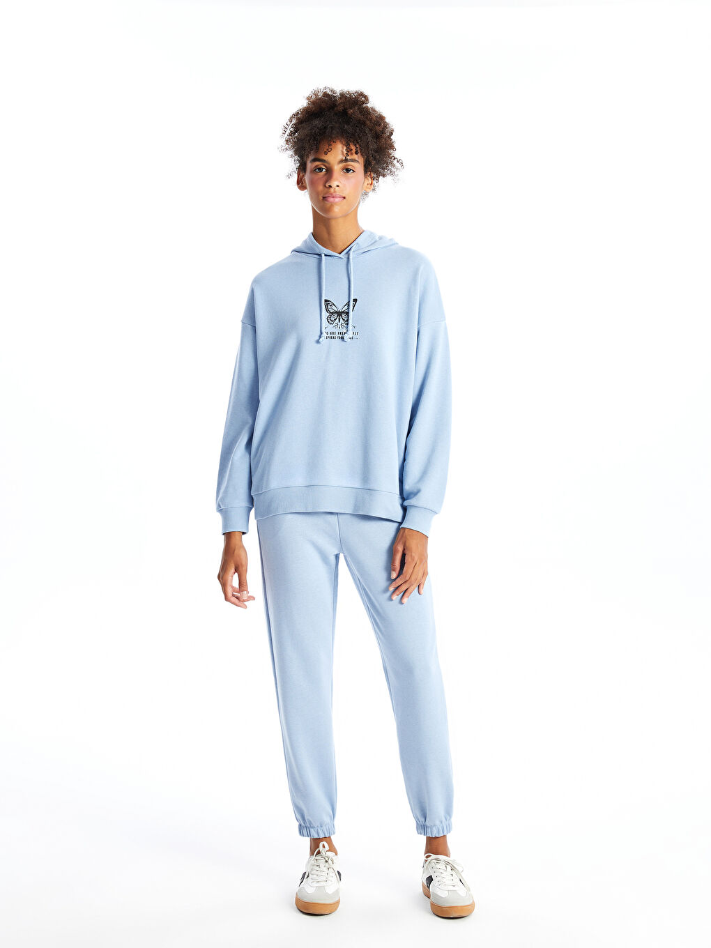 Hanorac Oversize pentru Femei cu Mânecă Lungă Imprimat-1