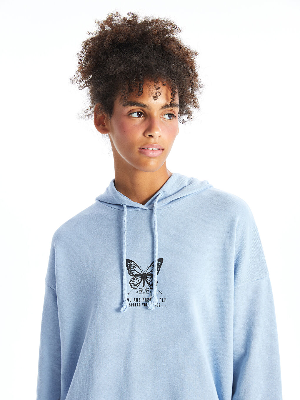 Hanorac Oversize pentru Femei cu Mânecă Lungă Imprimat-2