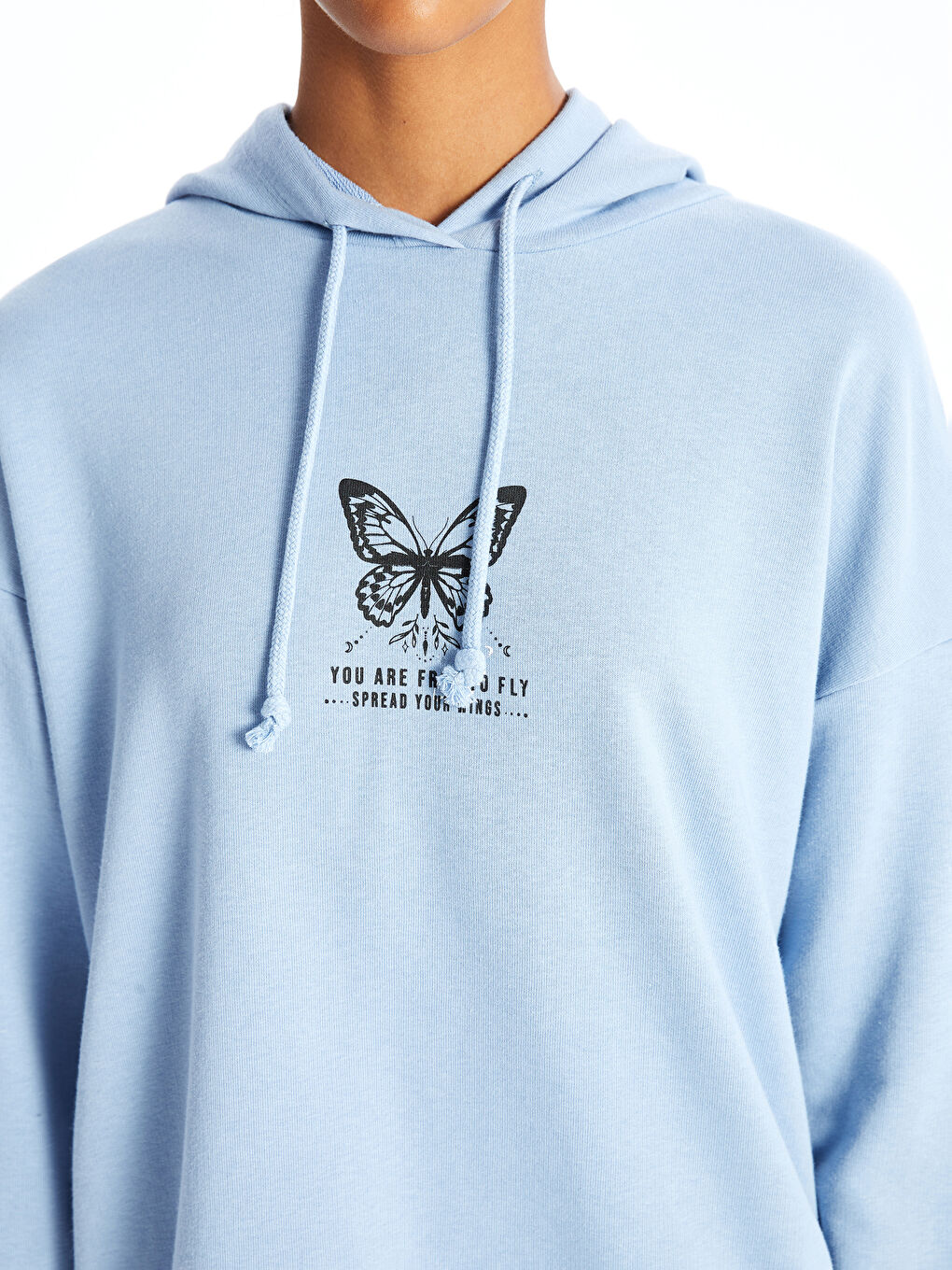 Hanorac Oversize pentru Femei cu Mânecă Lungă Imprimat-3