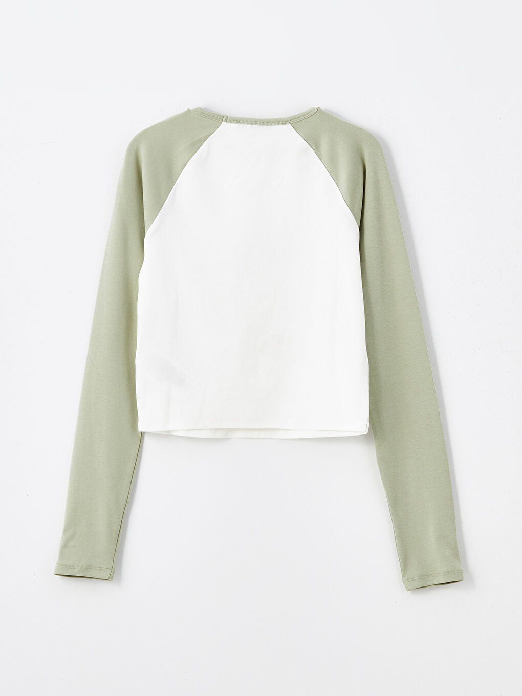 XSIDE Crew Neck Embroidered Long Sleeve Women's Crop Top -W4BM30Z8-R9J