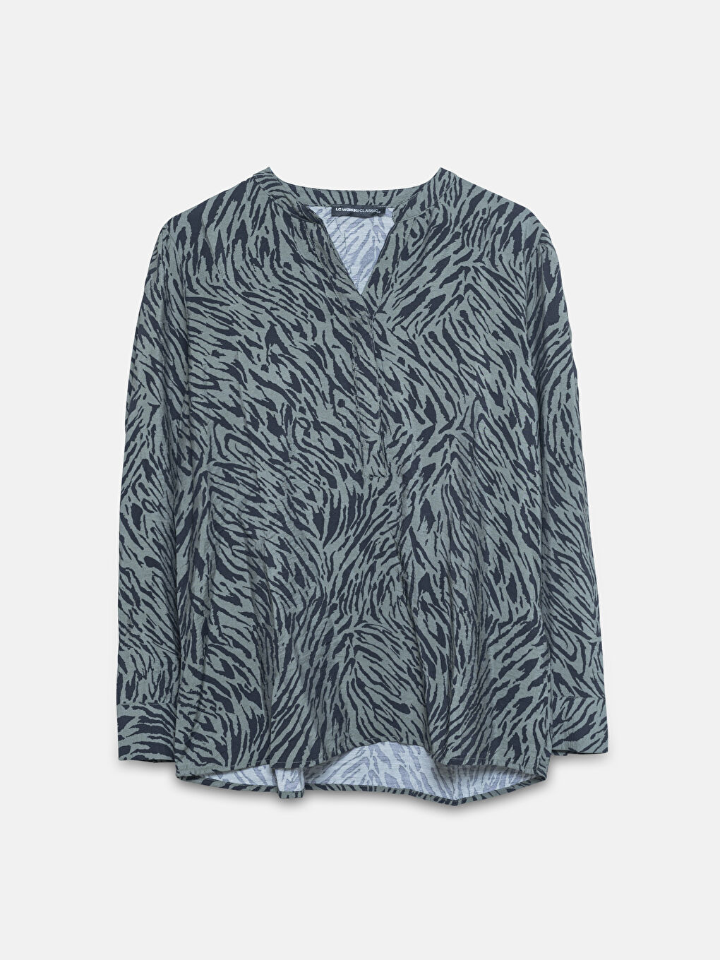 V-Neck Patterned Women's Blouse