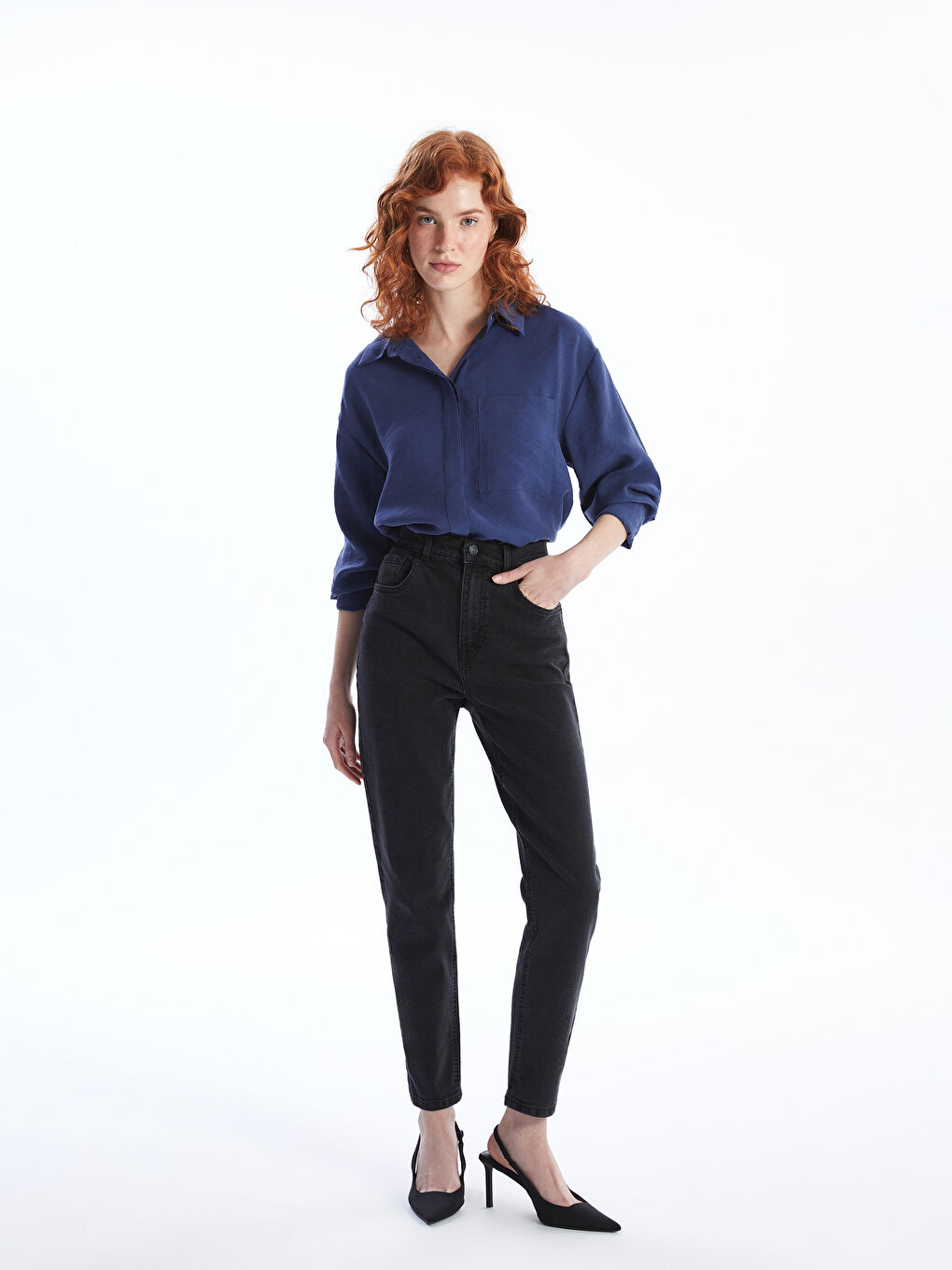 LCW Jeans Τζιν Μομ Φιτ για Γυναίκες -W4BM78Z8-327