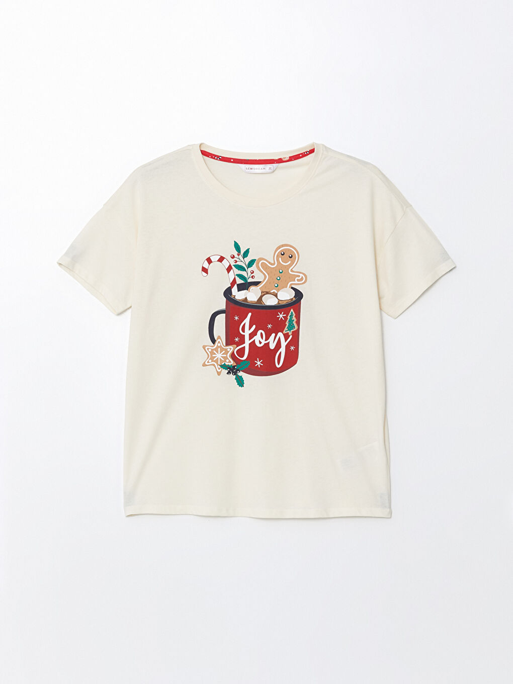 LCW DREAM Ensemble Pyjama Court Imprimé à Col Rond pour Femmes -W4BN21Z8-LTP