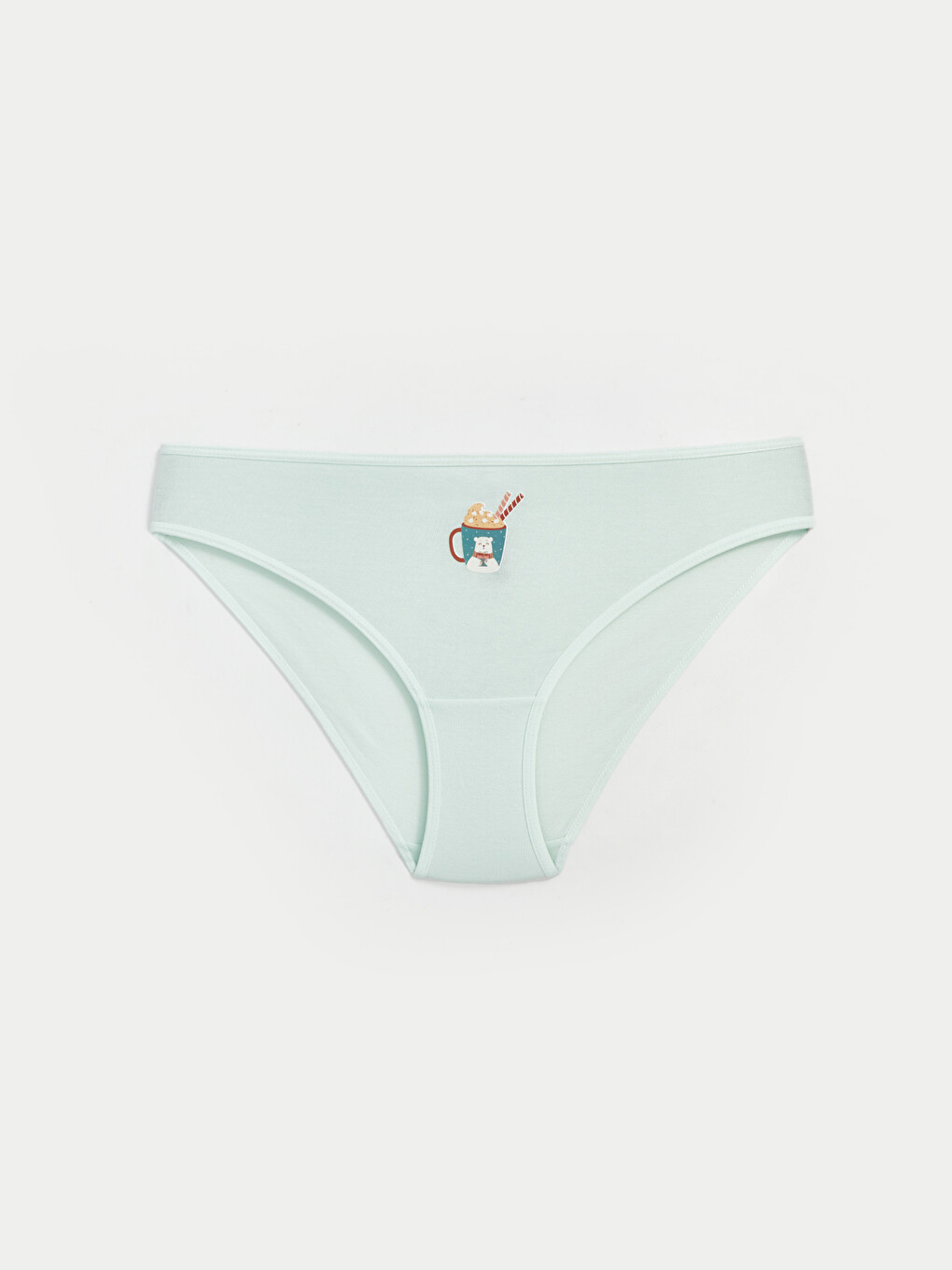 Turkuaz Baskılı Bikini Külot