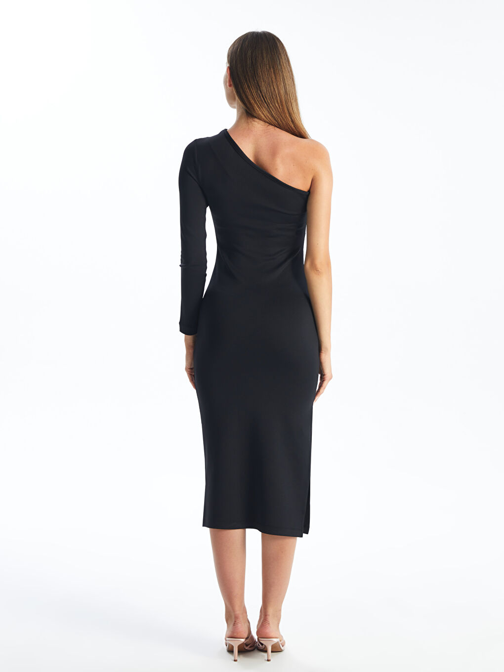 LCW Vision Ein-Schulter Damen Figurbetontes Kleid -W4BO22Z8-CVL