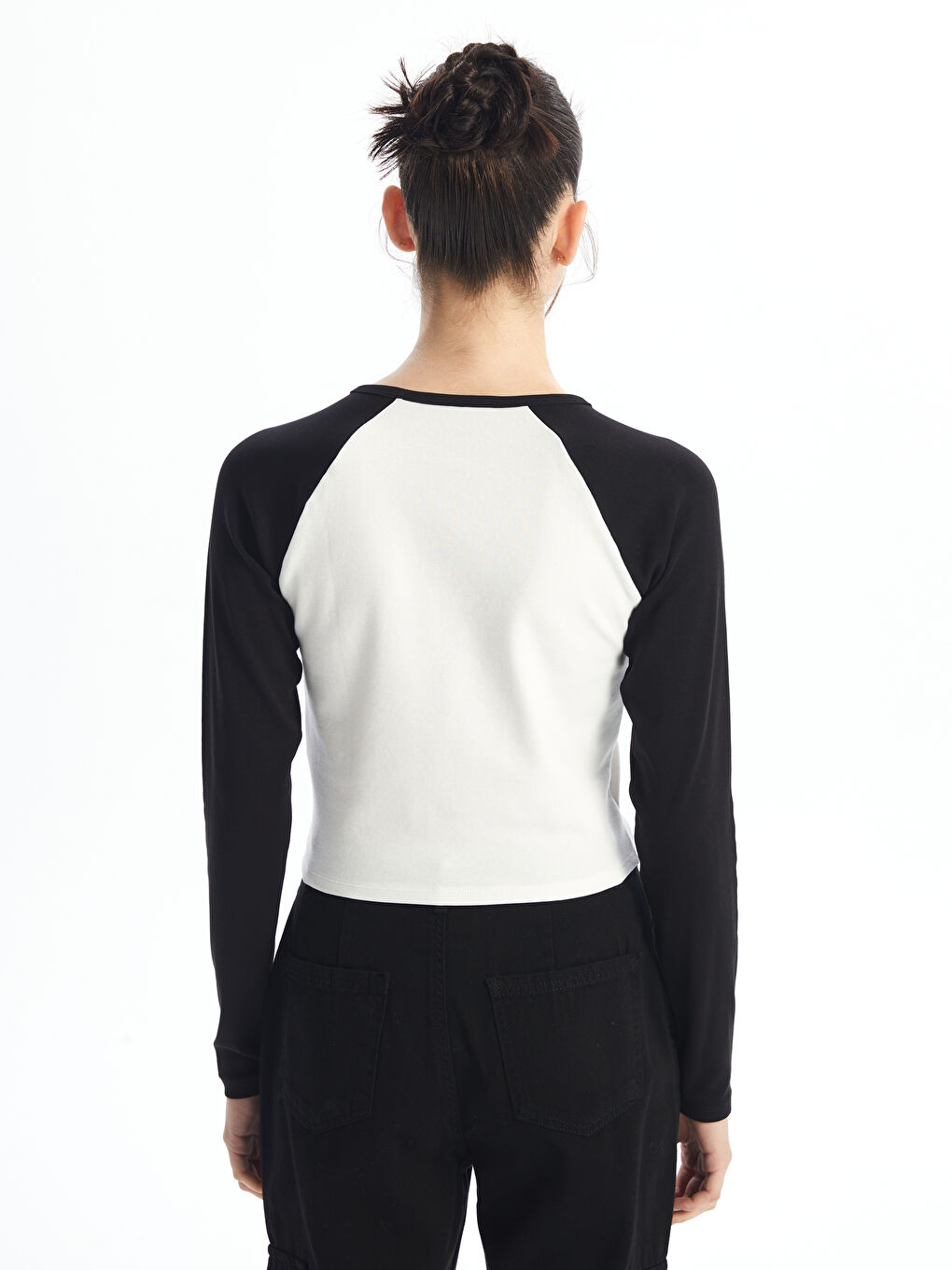 XSIDE Crew Neck Printed Women's Crop Top -W4BO29Z8-R9J