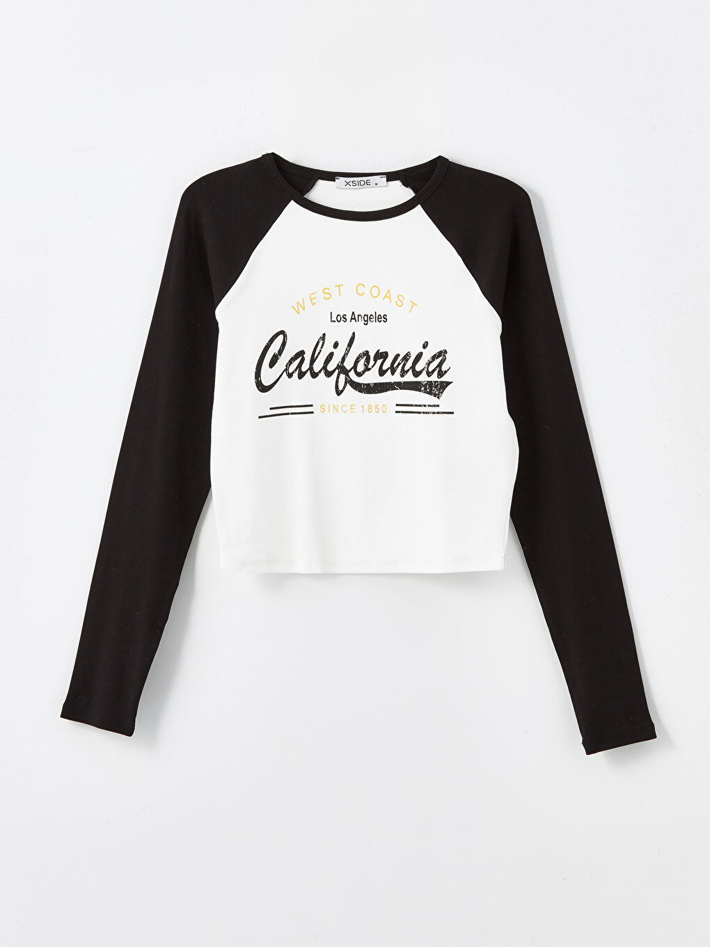 XSIDE Crew Neck Printed Women's Crop Top -W4BO29Z8-R9J
