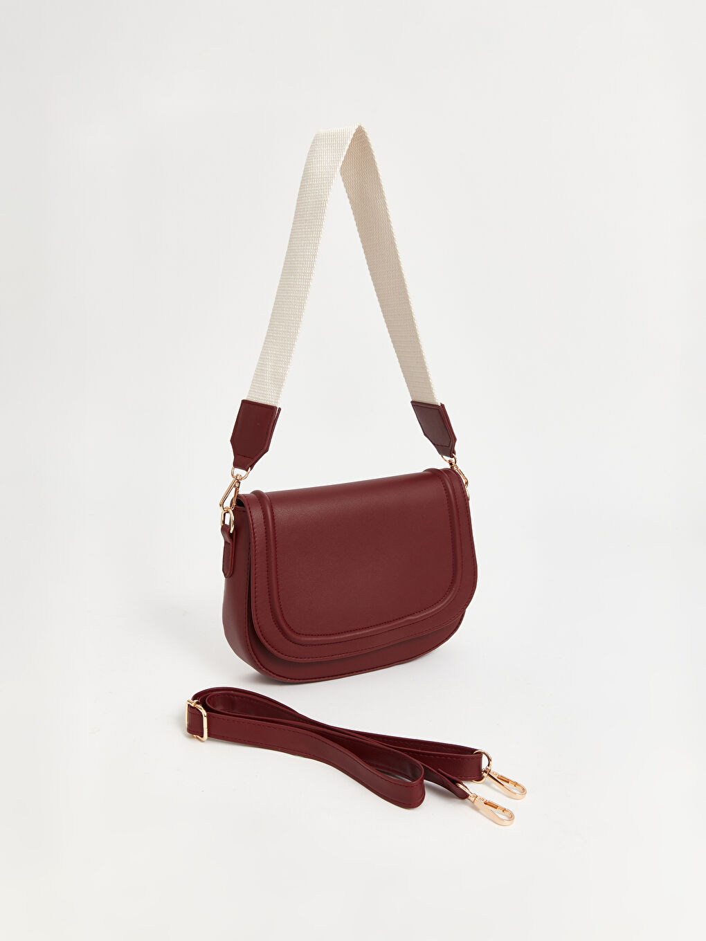 Leather-Look Women's Shoulder Bag-2
