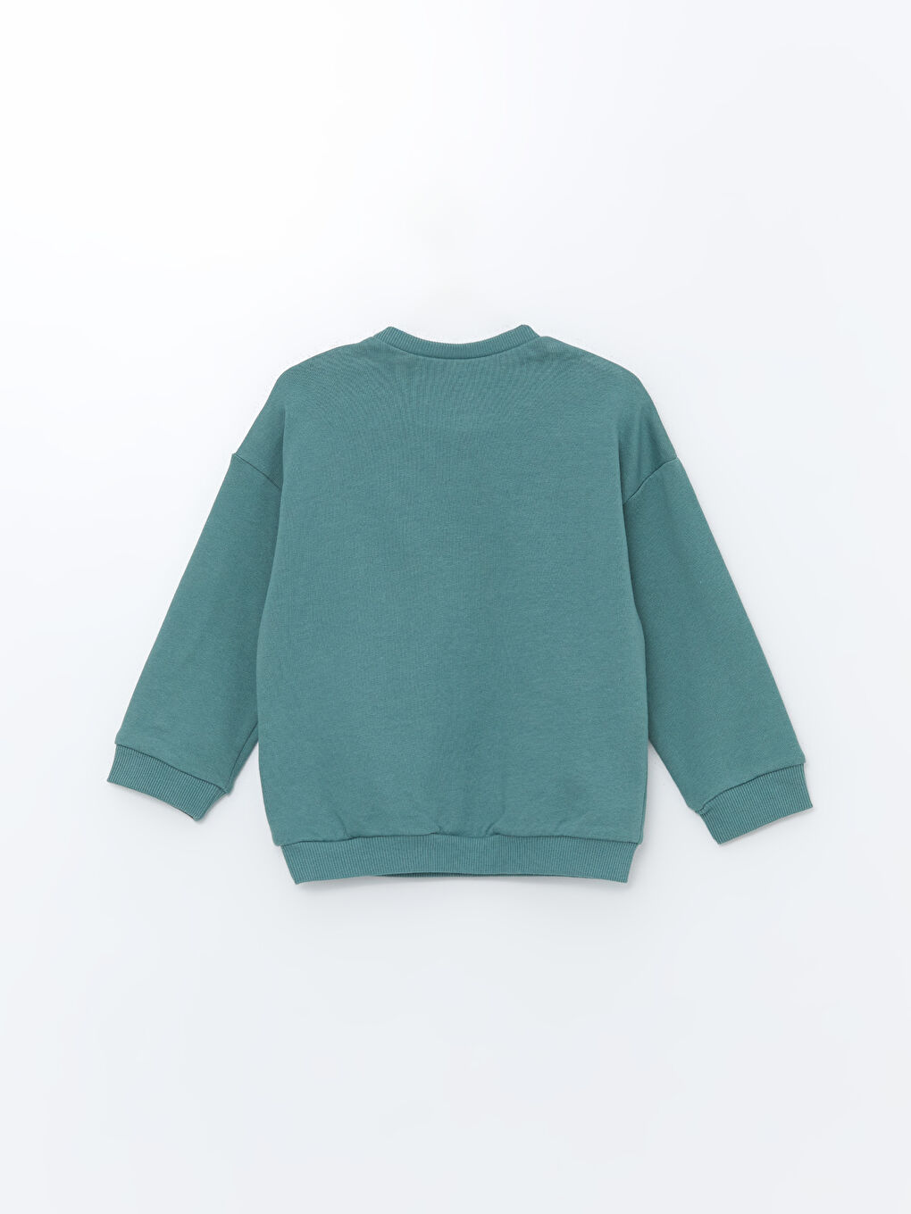 Yeşil Bisiklet Yaka Mickey Mouse Baskılı Erkek Bebek Tişört-1