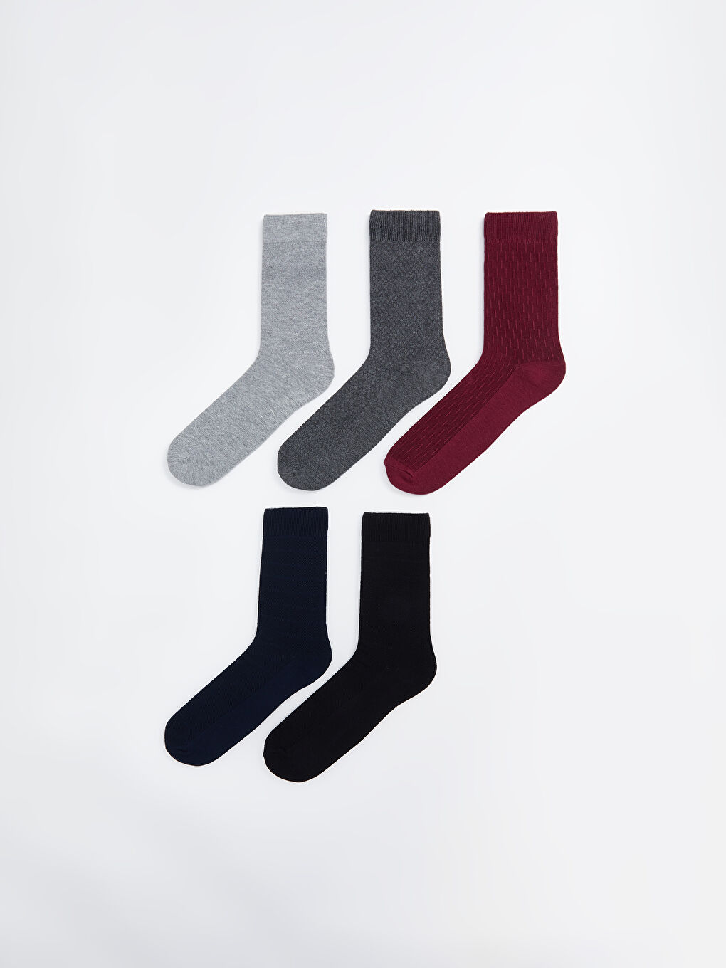 Gemusterte Bambus Knöchelsocken für Herren 5er-Pack-1