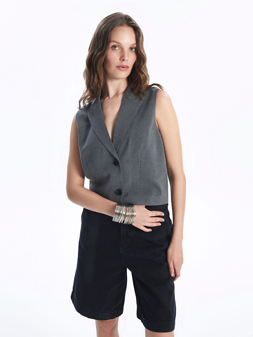 LCW Vision Doppelreihige Klassische Weste für Damen -W4BO97Z8-YG5