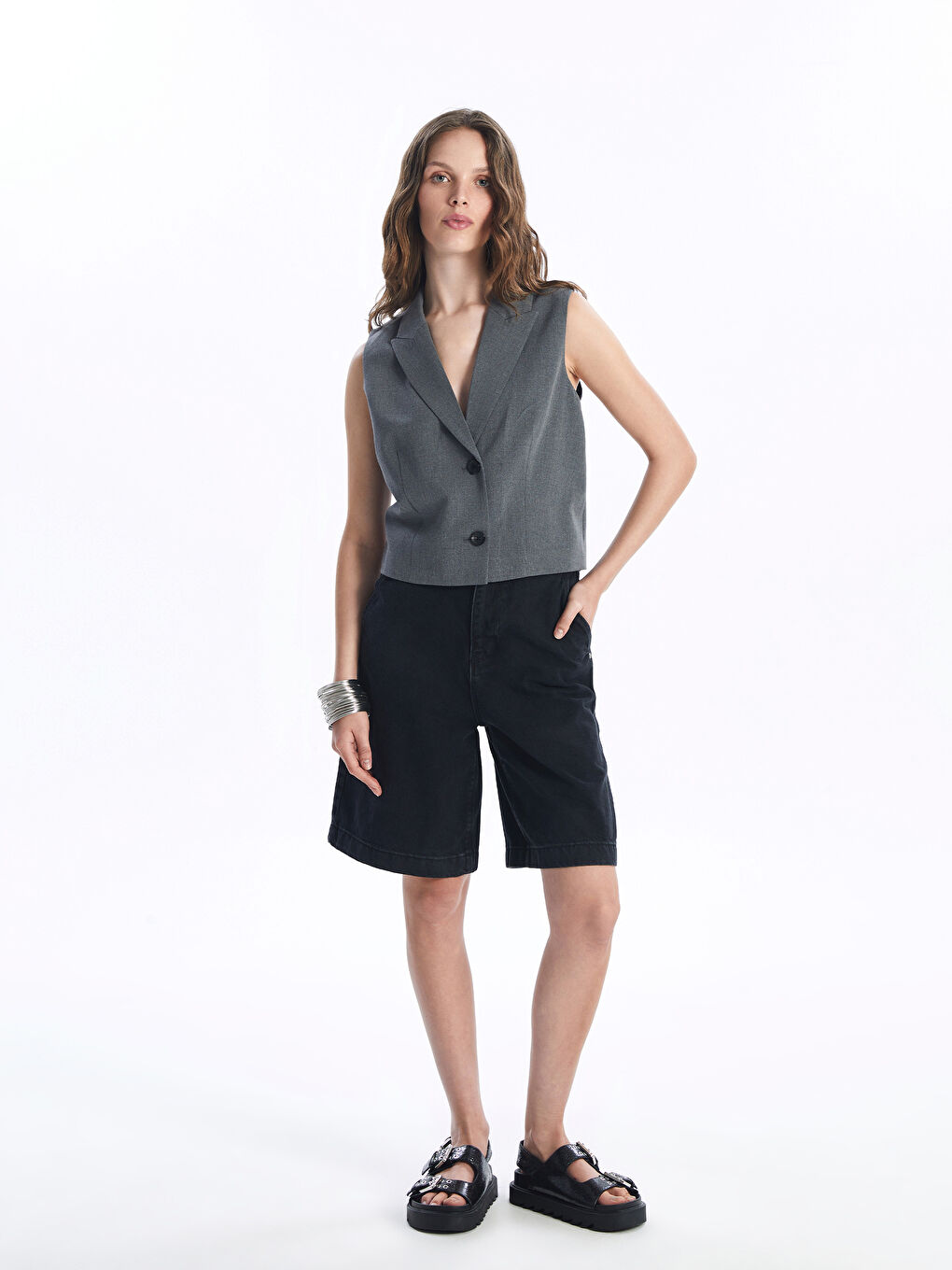 LCW Vision Doppelreihige Klassische Weste für Damen -W4BO97Z8-YG5