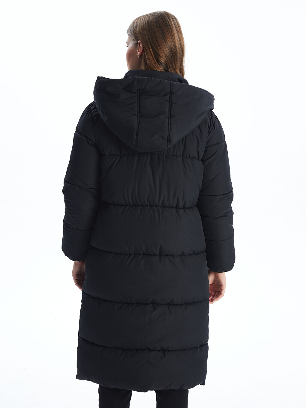 Geacă Matlasată cu Glugă pentru Femei-4