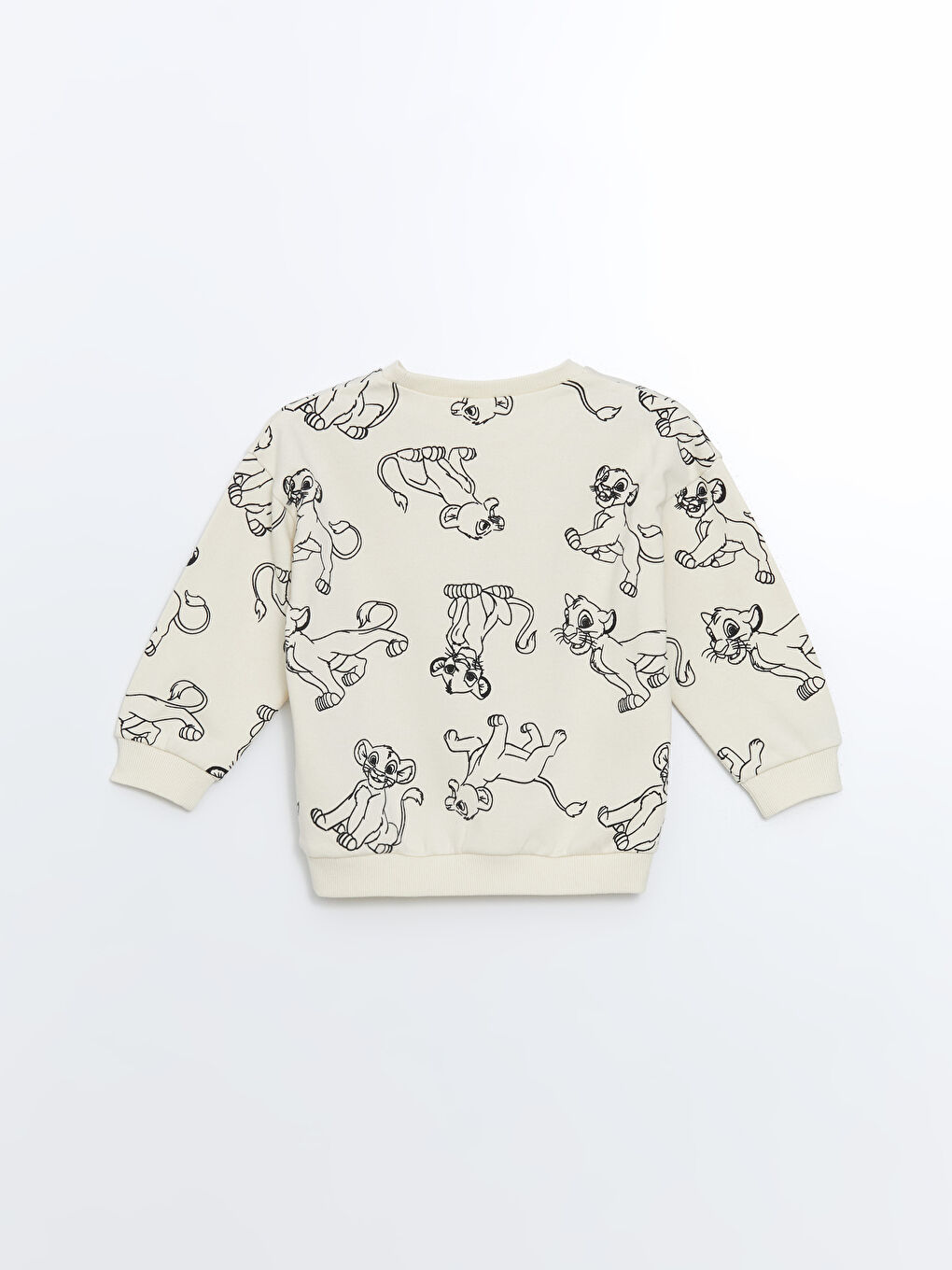 LCW Kids Crew Neck Long Sleeve Lion King Printed Baby Boy Sweatshirt and Tracksuit Bottom 2-Pack Set -W4BP05Z1-LRA