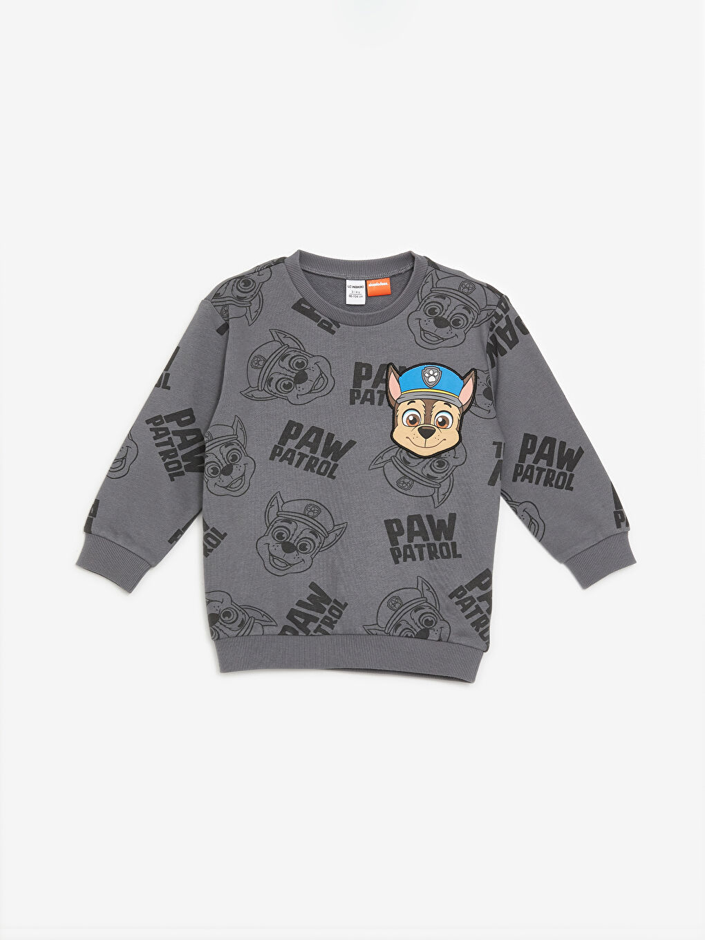 LCW Kids Koyu Gri Baskılı Paw Patrol Baskılı Erkek Çocuk Sweatshirt ve Eşofman Alt 2'li Takım - 1